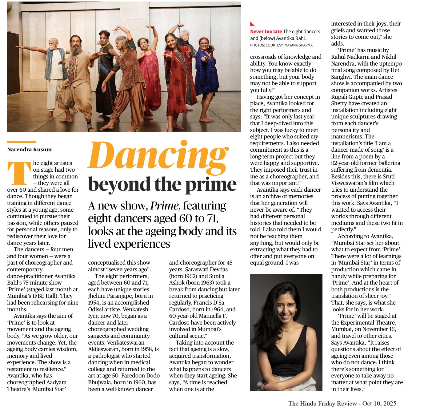 Dancing beyond the prime - Narendra Kusnur