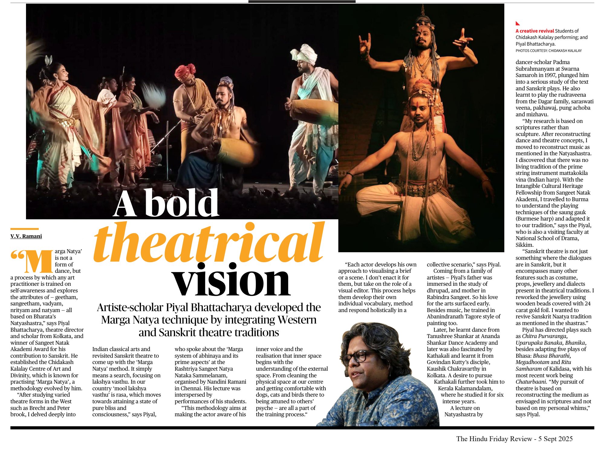 A bold theatrical vision - V.V. Ramani