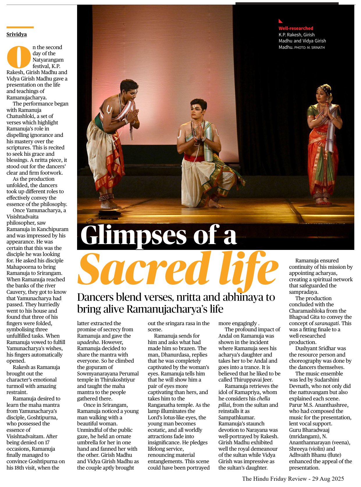 Glimpses of a sacred life - Srividya