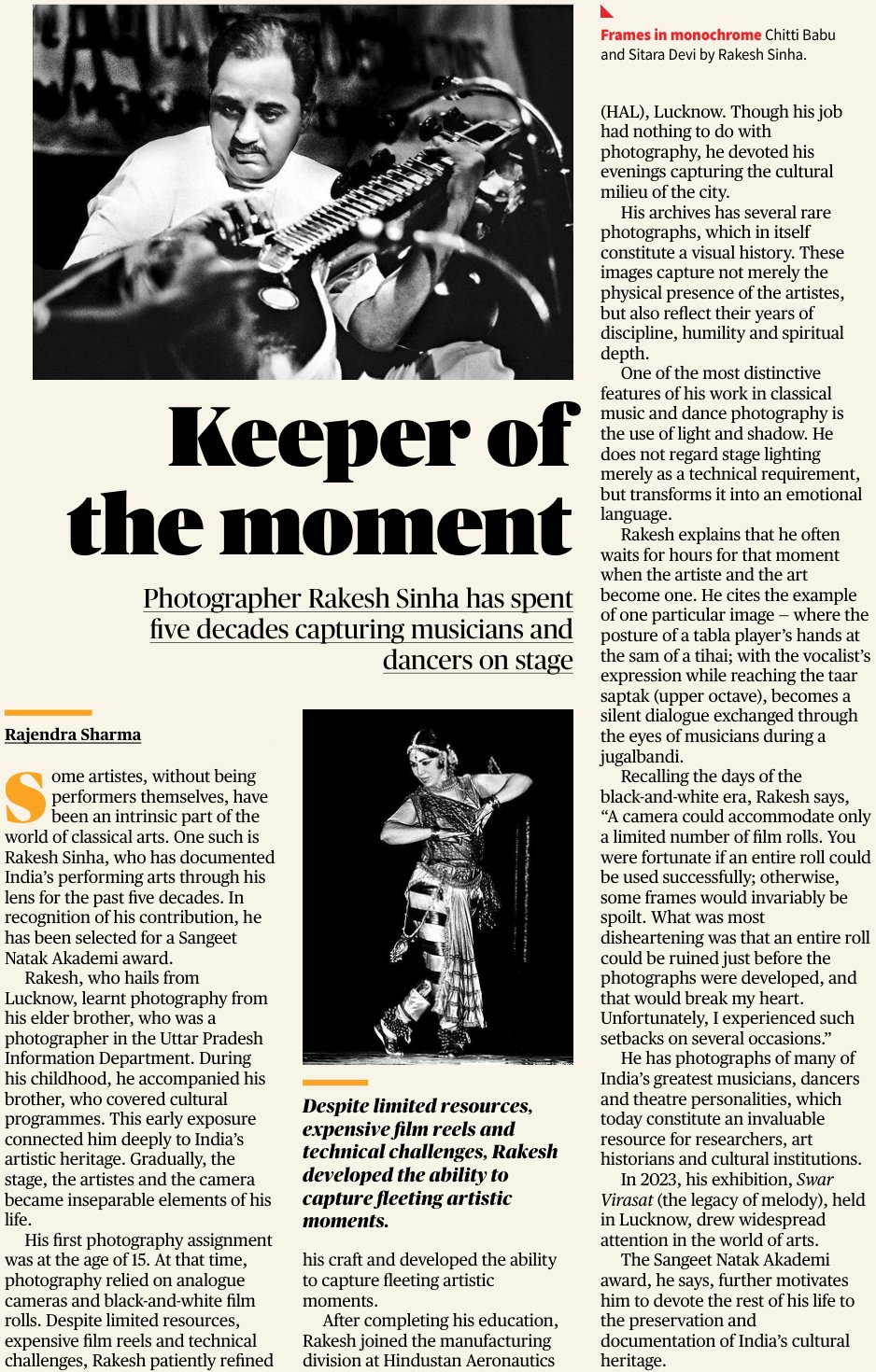 Keeper of the moment - Rajendra Sharma