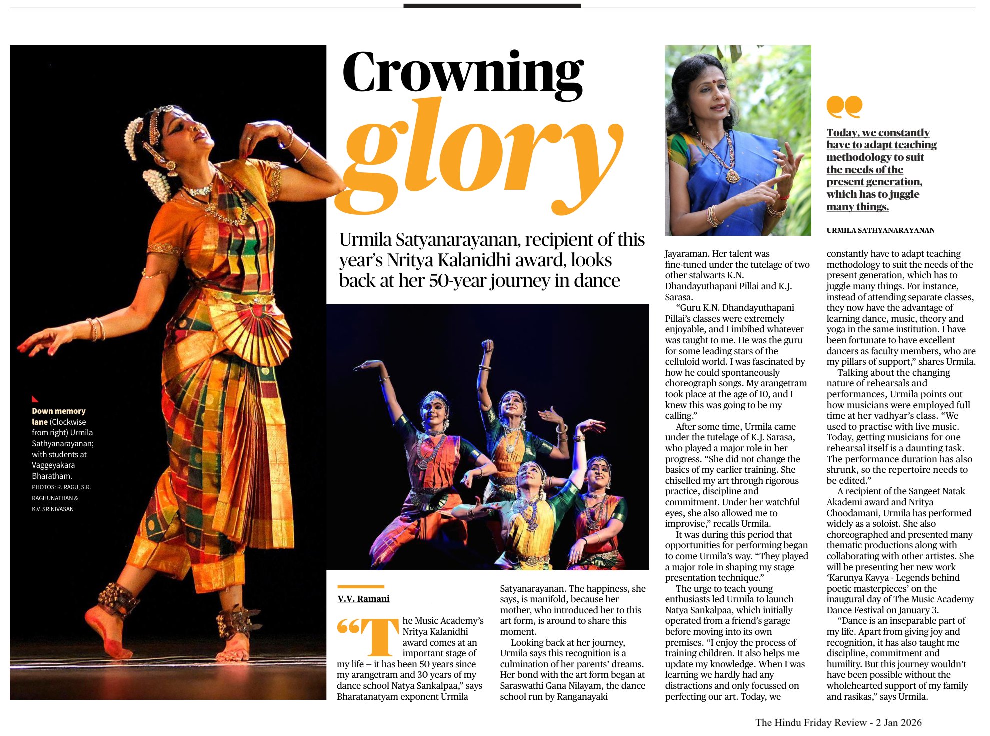 Crowning glory - V.V. Ramani