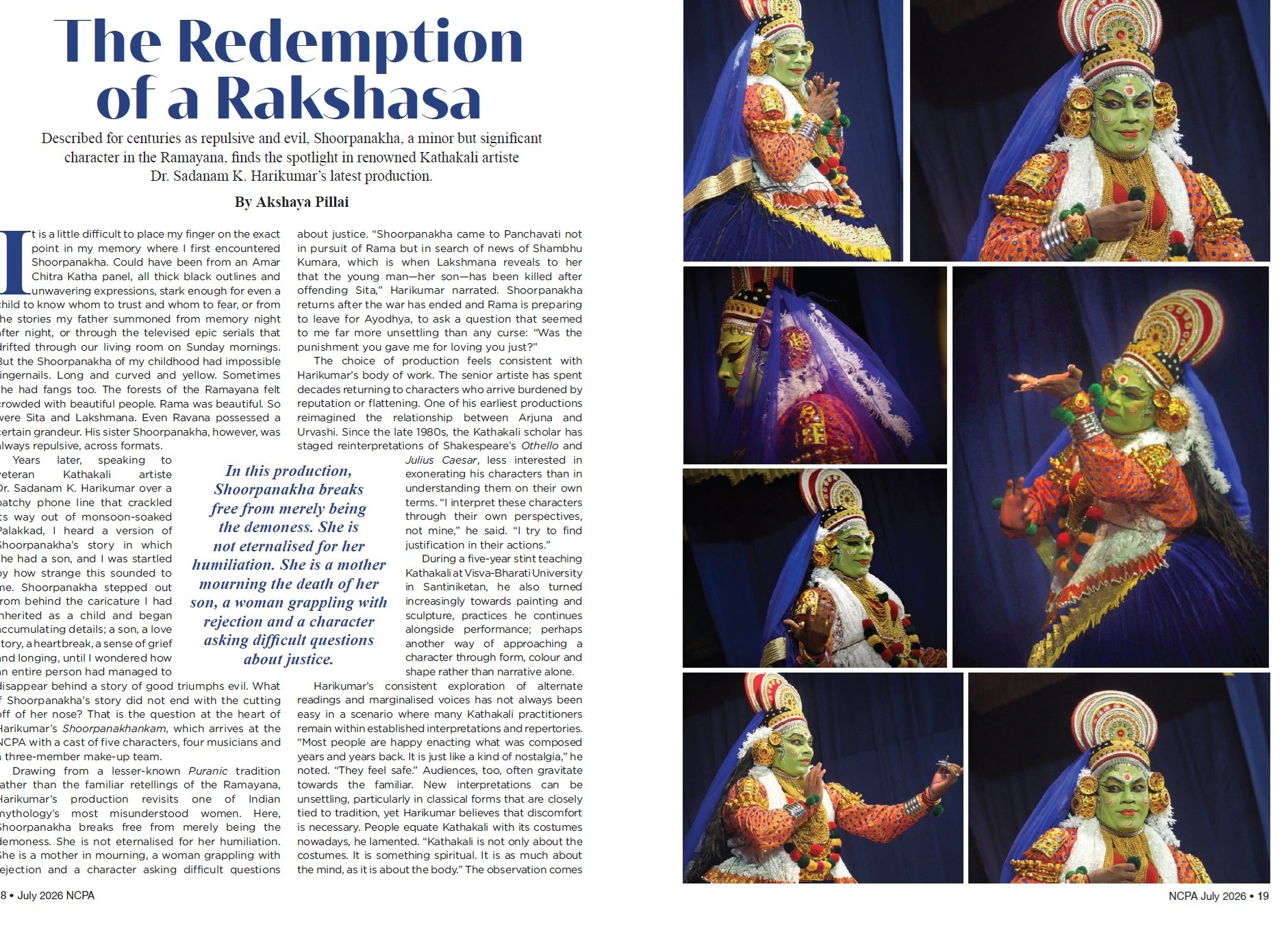 The redemption of a Rakshasa - Akshaya Pillai