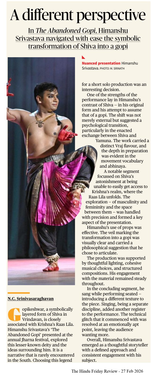 A different perspective - NC Srinivasaraghavan