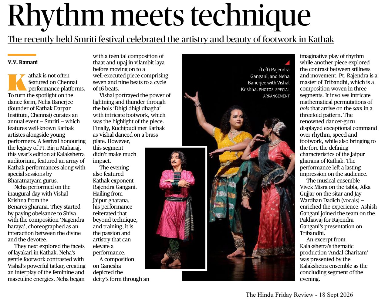 Rhythm meets technique - V.V. Ramani