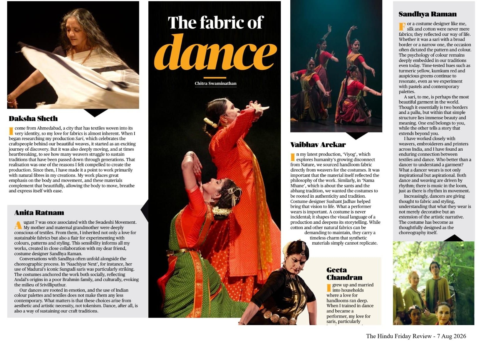 The fabric of dance - Chitra Swaminathan